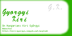 gyorgyi kiri business card